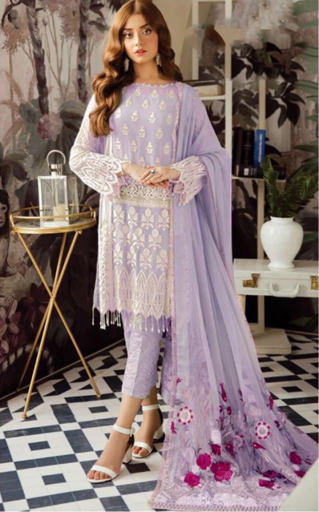 lavender pakistani suit