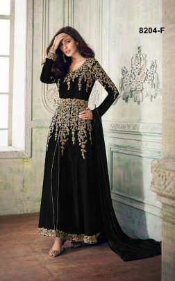 Aashirwad Creation Anaya 8204 Black color Real Georgette Embroidered Party Wear salwar suit