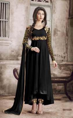 Indian Women Fashion Nakkashi Nairra Evolve 1029 Black color Designer Party Wear Salwar Suits