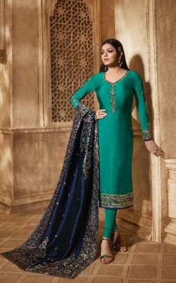 LT Fabrics Nitya Vol-135 3507  Blue color Collection Designer Embroidered Party Wear Suit