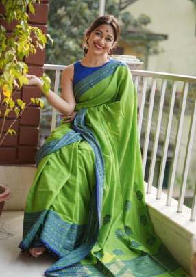 Original Chanderi Linen with Digital Print Saree