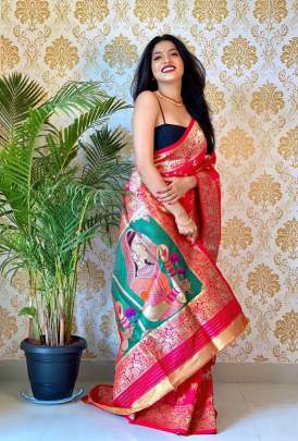  PAITHANI FIGURE PALLU ROYAL LOOK