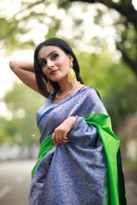 Presenting Enchanting Yet Breathable Organic Banarasi Sarees 