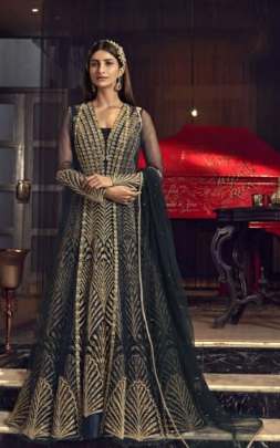 Swagat Violet Snow White 6504  Net Fabric Anarkali Indian Women Salwar Suit