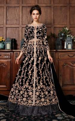 Vipul Fashion DCAT-48 Eternity 4530 Black colors  Collection Designer Embroidered Party Wear Suit