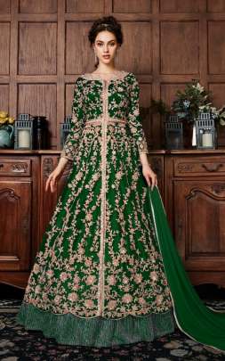 Vipul Fashion DCAT-48 Eternity 4530 Green colors  Collection Designer Embroidered Party Wear Suit