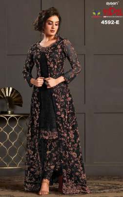 Vipul Fashion DCAT 54 Elliza 4592 Black Color Designer wedding Wear Party Wear Salwar Kameez