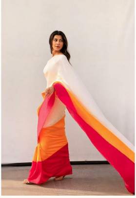 heavy  softy silk  with complete crush  saree